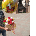 1 сентября из хризантем и роз