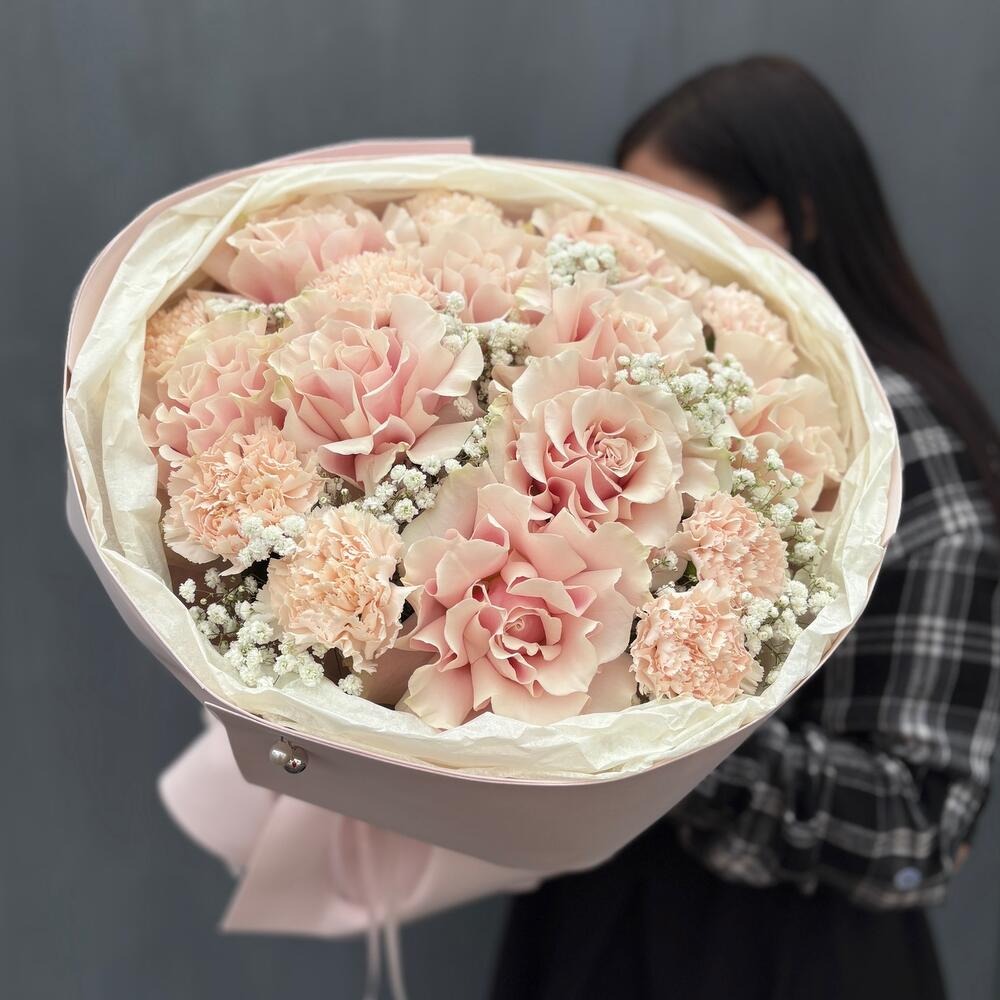 Вау Букет из розовых французских роз