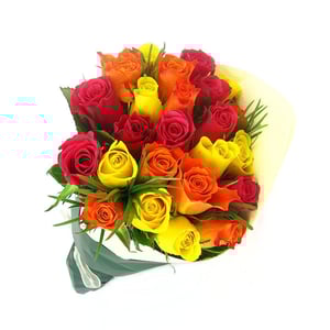 Букет «Яркий закат» из роз