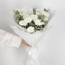 Букет «Хризантема с эвкалиптом»