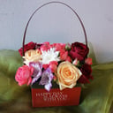 Композиция «Волшебное воспоминание» из роз и хризантем