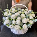 Корзина с цветами «Восторженность» из эустом