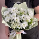 Букет «Свежесть утра» из альстромерий и хризантем