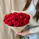 Монобукет из 25 красных роз