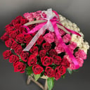 Корзина с цветами «Пламенные чувства» из роз