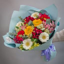 Букет «Акварель» из альстромерий и гербер