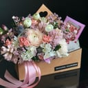 Коробка с цветами «Цветочное письмо» из экзотических цветов