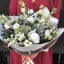 Букет «Милана» из экзотических цветов и эустом