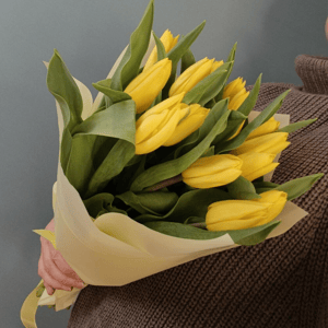 Букет из жёлтых тюльпанов 15 шт..