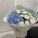 Букет «Моя муза» из хризантем и гортензий