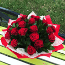 Букет «21 красная роза в упаковке»