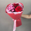 Букет "Первый урок" из роз и хризантем