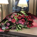 Букет «Страстный полет» из тюльпанов и роз