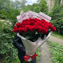 Букет 51 красная Роза 80 см