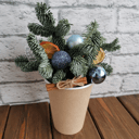 Коробка с цветами «Новогоднее настроение в стакане»