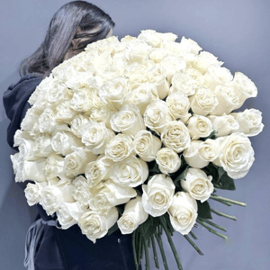 Букет из 101 белой розы