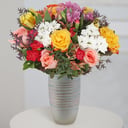 Букет «Праздник в душе» из роз и альстромерий