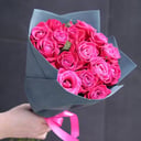 Букет «15 ярких розовых роз»