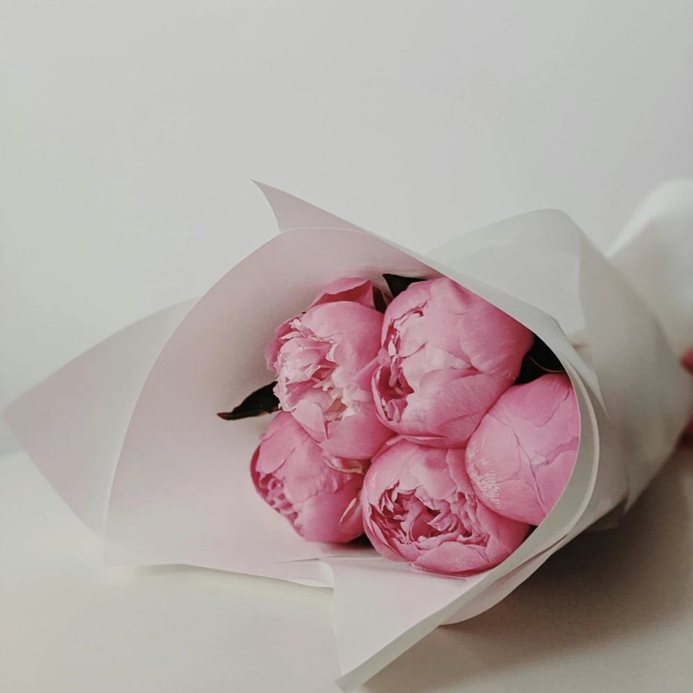 Fresh peony arrangement